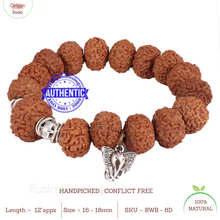 Load image into Gallery viewer, 8 Mukhi Rudraksha Wrist Band - Type 1