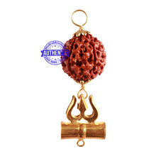 Load image into Gallery viewer, 6 Mukhi Hybrid Rudraksha - Bead No. 48 (with Trishul accessory)