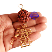 Load image into Gallery viewer, 6 Mukhi Hybrid Rudraksha - Bead No. 50 (with Mahakaal accessory)