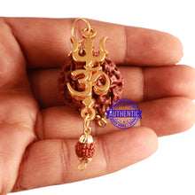 Load image into Gallery viewer, 6 Mukhi Hybrid Rudraksha - Bead No. 51 (with Trishul OM accessory)