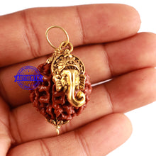 Load image into Gallery viewer, 6 Mukhi Hybrid Rudraksha - Bead No. 64 (with Ganesha accessory)