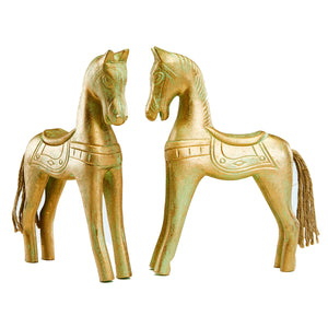 Wooden Golden Horse