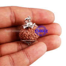 Load image into Gallery viewer, 7 Mukhi Indonesian Rudraksha Pendant in pure silver - 3