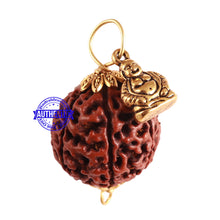 Load image into Gallery viewer, 7 Mukhi Hybrid Rudraksha - Bead No. 50 (with Laughing Buddha accessory)