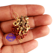 Load image into Gallery viewer, 7 Mukhi Hybrid Rudraksha - Bead No. 55 (with Hanuman accessory)