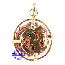 Load image into Gallery viewer, 8 Mukhi Rudraksha from Indonesia - Bead No. 158 (Gold Plated bracket)