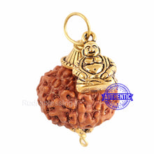 Load image into Gallery viewer, 7 Mukhi Rudraksha from Indonesia - Bead No. 1 (With Laughing Buddha Accessory)
