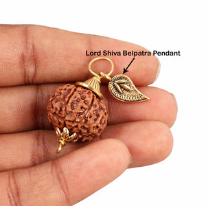 9 Mukhi Rudraksha from Indonesia - Bead No. 193  (with Belpatra accessory)