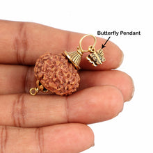 Load image into Gallery viewer, 7 Mukhi Rudraksha from Indonesia - Bead No. 9 (with butterfly accessory)