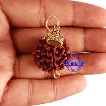 Load image into Gallery viewer, 8 Mukhi Hybrid Rudraksha - Bead No. 33 (with Laughing Buddha accessory)