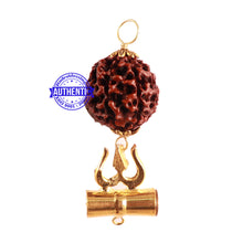 Load image into Gallery viewer, 8 Mukhi Hybrid Rudraksha - Bead No. 46 (with Trishul accessory)