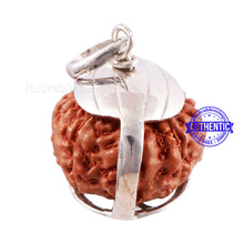 Load image into Gallery viewer, 8 Mukhi Indonesian Rudraksha Pendant in Pure Silver - 1