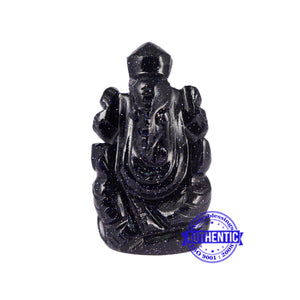 Blue Sunstone Ganesha Statue - 77 A