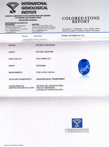 Blue Sapphire / Neelam - 32 - 3.83 carats