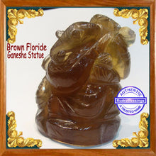 Load image into Gallery viewer, Light Brown Floride Ganesha Statue
