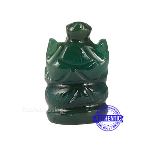Green Jade Ganesha Statue - 108 i
