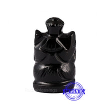 Load image into Gallery viewer, Black Agate Ganesha Statue - 73 B
