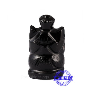 Black Agate Ganesha Statue - 73 B