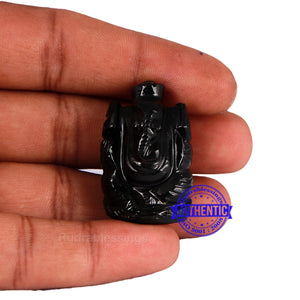 Black Agate Ganesha Statue - 73 D