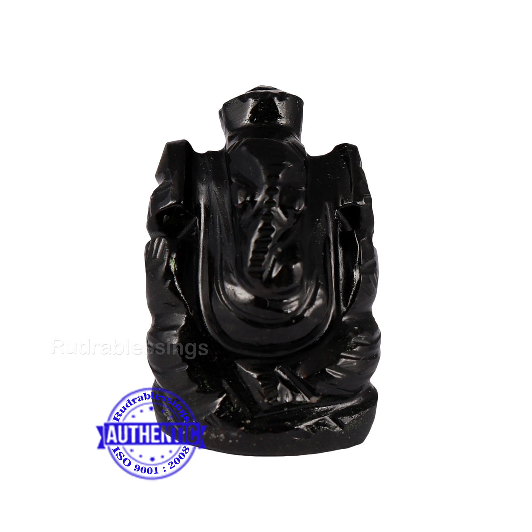 Black Agate Ganesha Statue - 73 D