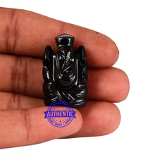 Load image into Gallery viewer, Black Agate Ganesha Statue - 73 F
