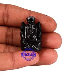 Black Agate Ganesha Statue - 73 F