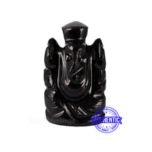 Load image into Gallery viewer, Black Agate Ganesha Statue - 73 F
