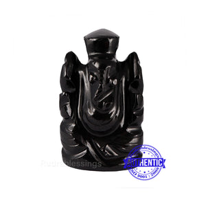 Black Agate Ganesha Statue - 73 F