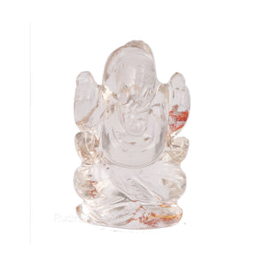 Rock Crystal (Sphatik) Ganesha Statue - 107