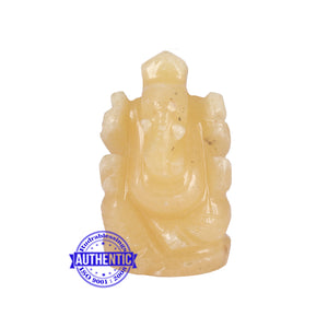 Ivory stone Ganesha Statue - 98 E