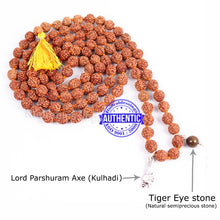 Load image into Gallery viewer, 5 Mukhi Exclusive designs Rudraksha Mala with semi precious stones and accessory - 16