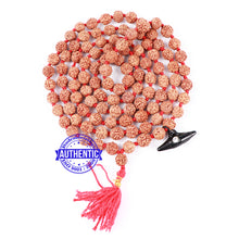 Load image into Gallery viewer, 5 mukhi Rudraksha mala with Lucky Charm Nazar Pendant
