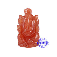 Load image into Gallery viewer, Orange Jade Ganesha Statue - 111 N

