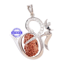 Load image into Gallery viewer, Exclusive Designer OM Pendant with 14 Mukhi Rudraksha