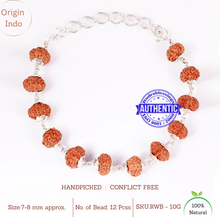 Load image into Gallery viewer, 10 Mukhi Ganesha Rudraksha Bracelet (Pure silver)

