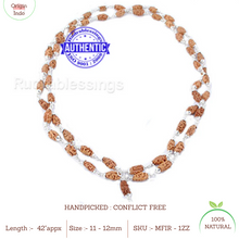 Load image into Gallery viewer, 1 Mukhi Indonesian Mala (54+1 beads) - Pure Silver
