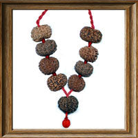Load image into Gallery viewer, 15 mukhi Rudraksha Wrist Mala / Kanthas (9 beads)
