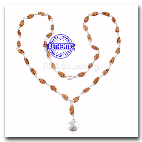 1 Mukhi Indonesian Mala (36+1 beads) - Pure Silver