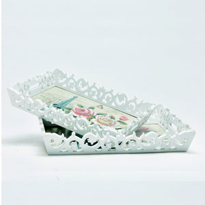 Wooden Floral Design Tray