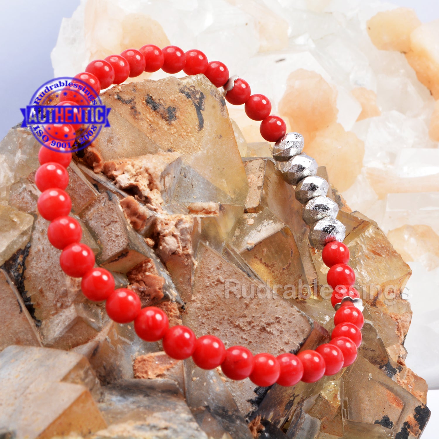 Buy Lal Moonga (Red Coral) Gemstone Mala online @ USA UK