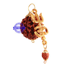 Load image into Gallery viewer, 6 Mukhi Hybrid Rudraksha - Bead No. 51 (with Trishul OM accessory)
