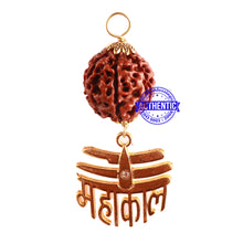 Load image into Gallery viewer, 6 Mukhi Hybrid Rudraksha - Bead No. 52 (with Mahakaal accessory)
