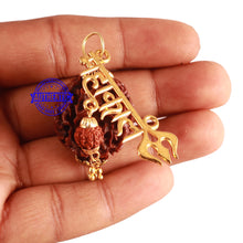 Load image into Gallery viewer, 6 Mukhi Hybrid Rudraksha - Bead No. 59 (with Mahakaal accessory)
