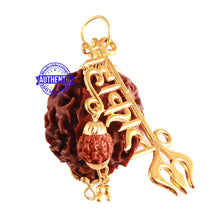 Load image into Gallery viewer, 6 Mukhi Hybrid Rudraksha - Bead No. 59 (with Mahakaal accessory)
