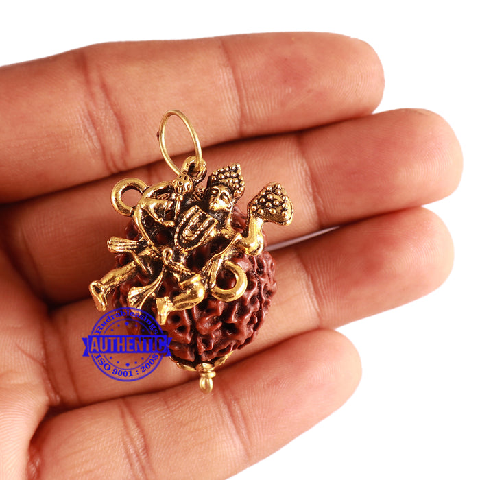 6 Mukhi Hybrid Rudraksha - Bead No. 60 (with Hanuman accessory)