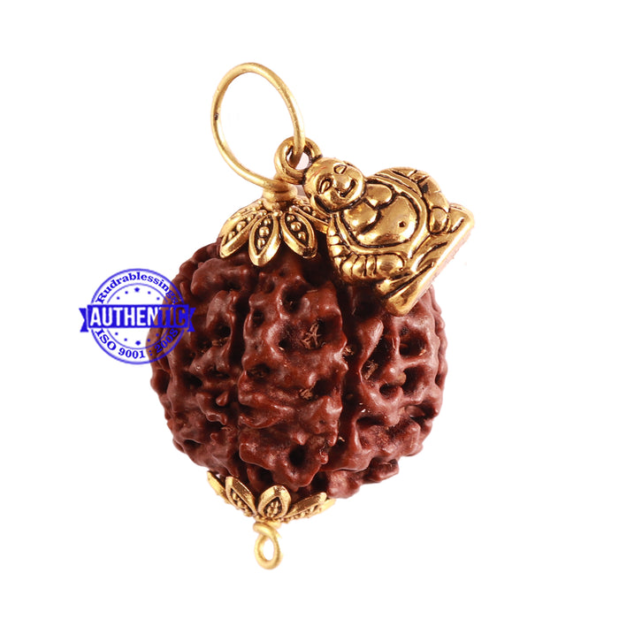 6 Mukhi Hybrid Rudraksha - Bead No. 63 (with Laughing Buddha accessory)