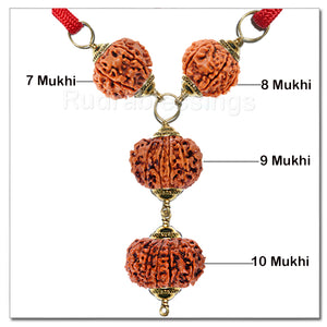 Rudraksha Nav Shakti Business Pendant From Nepal