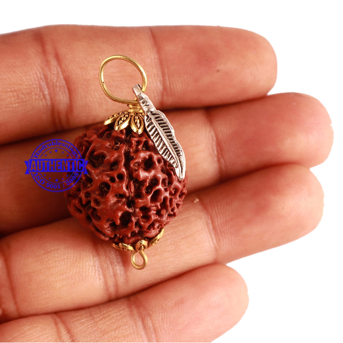 7 Mukhi Hybrid Rudraksha - Bead No. 53 (with Feather accessory)