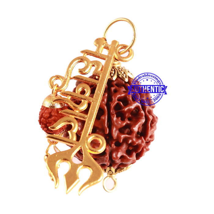 7 Mukhi Hybrid Rudraksha - Bead No. 58 (with Mahakaal accessory)