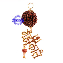 Load image into Gallery viewer, 7 Mukhi Hybrid Rudraksha - Bead No. 59 (with Mahakaal accessory)
